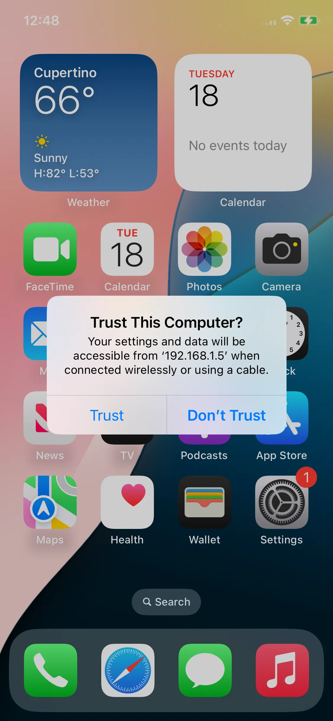 Apptim Desktop - iOS Trust this computer